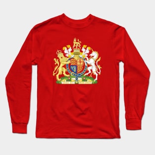 Royal Coat of Arms of the United Kingdom (Tudor crown) Long Sleeve T-Shirt